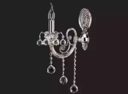 Wand Lampe Wandleuchte Wandlampe Wandleuchten Lüster Silber Kristall