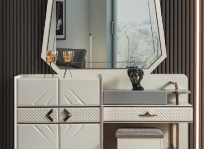 Weiße Schlafzimmer Garnitur Luxus Möbel Schminktisch Mit Polster Hocker