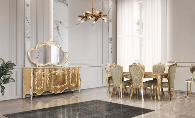 Esszimmer Esstisch 6x Stühle Tisch Luxus Tische Klassische Ess Gruppe Set 7tlg.