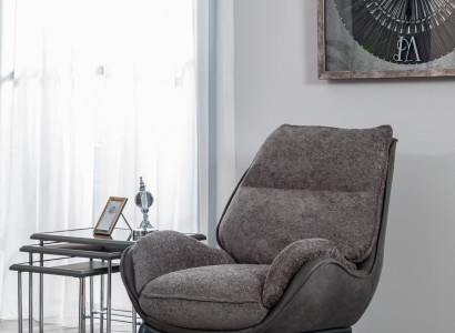 Wohnzimmer Sessel Design Couch Luxus Lounge Polster Neu modern grau