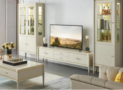 Design Wohnwand Sideboard 2x Schrank rtv Lowboard Anrichte 3 tlg. Set