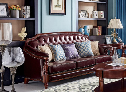 Chesterfield Dreisitzer Couch Polster Sofa Klassisch Sofas Zimmer