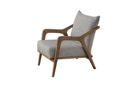 Sessel Modern Design Wohnzimmer Möbel Helles grau farbe Luxus Stil 