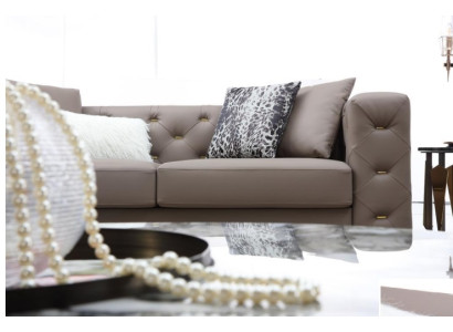Dreisitzer Couch Polster Design Sofa Moderne Sitz Sofas Chesterfield Luxus Möbel