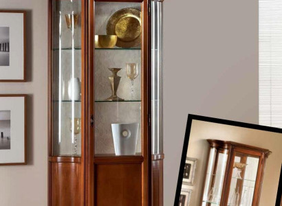 Vitrine Glasschrank Braun Luxus Italienische Möbel Vitrinen Schränke Wohnzimmer