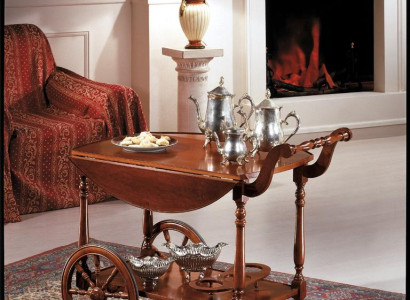 Serviertisch Tisch Beistelltisch Luxus Klasse Echtholz Antik Stil Barock Rokoko