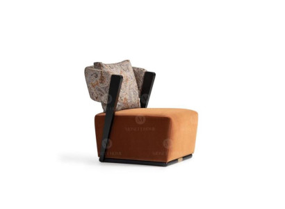 Sessel Ohrensessel Cocktailsessel Relaxsessel Orange Stoff Modern Sitz
