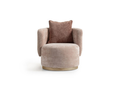 Sessel Relaxsessel Moderne Beige Polster Stoff Sitzer Einsitzer Design