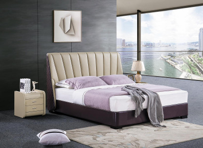 Bett Polsterbett Luxus Schlafzimmer Design Betten Textil Holz Bettgestell Neu