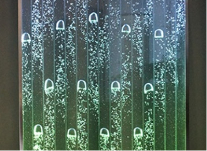 Wandpaneel mit Wasserblasen LED Dekorative Wasserwand Designer Wasser Wand