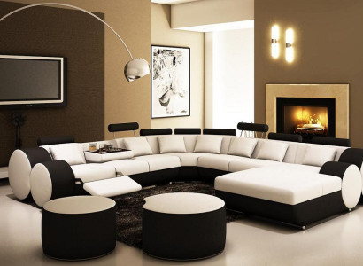 DESIGNER LEDERSOFA XXL WOHNLANDSCHAFT BIG SOFA COUCH POLSTERECKE ECKSOFA NEU