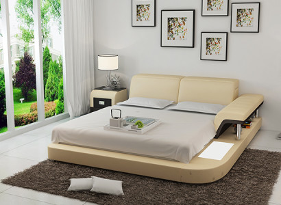 Wasserbett Hotel Doppel Bett Betten Komplett Lederbett Polsterbett Wasser