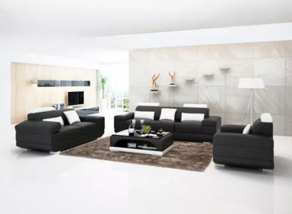 Design Sofagarnitur Sofa 321 Sitzer Couchtisch Garnituren Leder Set Gruppe 4tlg
