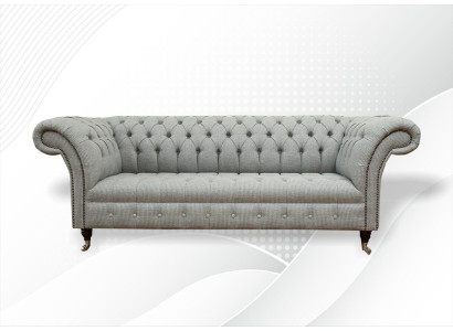 Chesterfield 3 Sitzer Designer Sofa Sofas Polster Couchen Stoff Textil