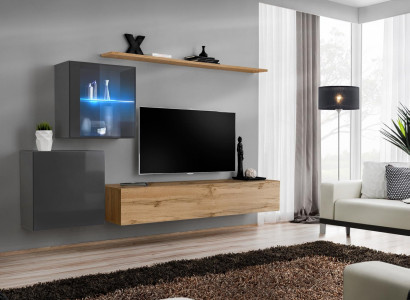 TV Ständer Luxus Designer Wohnzimmer Wand Regal Holz Modern Einrichtung
