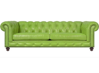 Wohnzimmer Chesterfield Sofa Grün Big Premium Leder Designer Möbel 4 sitzer Neu