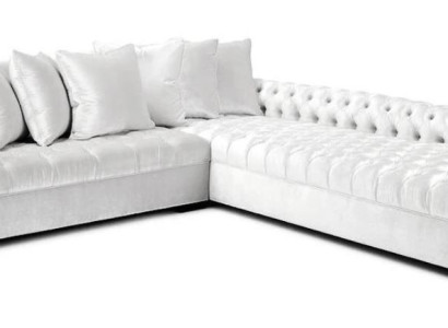 Weiße Ecksofa Sofa Stoff Chesterfield Design Couchen Polster Sofas Luxus Möbel
