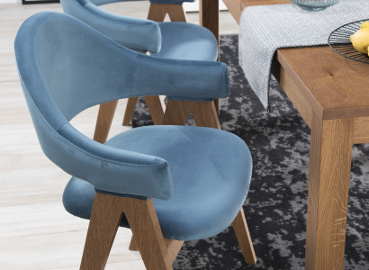 Set 2x Stuh Luxus Design Polster Massiv Holz Stühle Sitz Büro Office Esszimmer