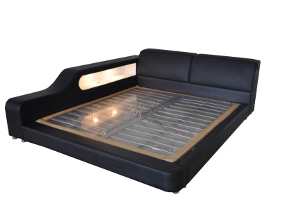 Design Bett XXL Big Betten Leder Polster Hotel 200x200cm Multifunktion Regal USB