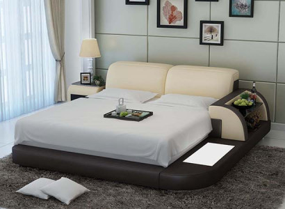 Bett Design Luxus Luxus Betten Leder Modernes Schlafzimmer 140/160/180 LB8812