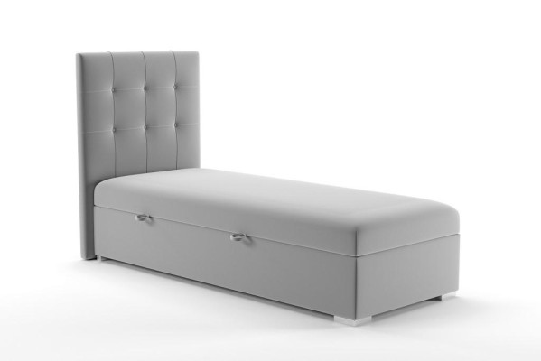 Luxus Boxspring Bett Hotel Betten Polster Funktion Bettkasten 90x200cm Grau Neu