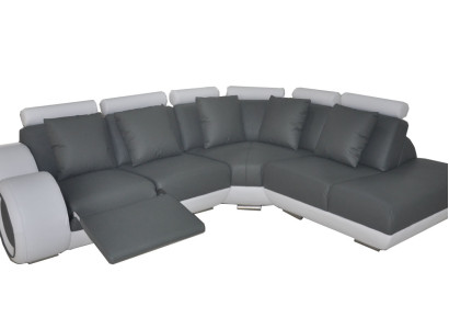 Couch Eck Sofa Leder Eck Garnitur Ecke Landschaft Polster Design Wohn