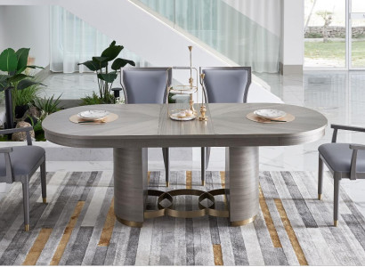 Design Esstisch Holz Stein Tisch Moderne Esstische Möbel 221x95 Tische