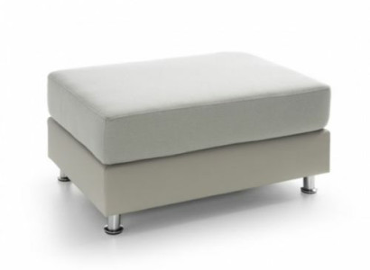XXL Club Fußhocker Club Lounge Hocker Leder Textil Ottoman Designer Pufa