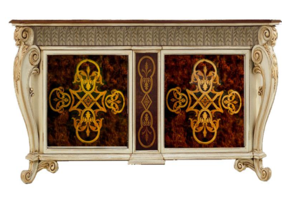 Sideboard Massiv Schrank Regal Holz Anrichte Schränke Luxus Möbel aus Italien