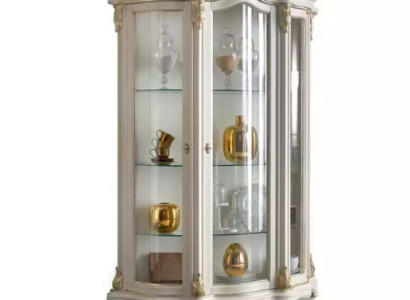 Vitrine Holz Schrank Klassische Weiß Schränke Design Wohnzimmer Glas