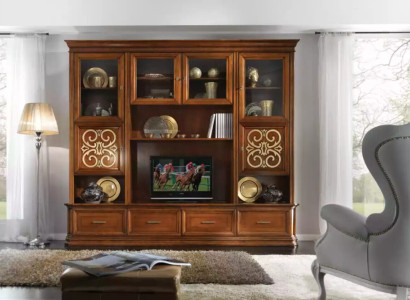 Wandschrank Wohnwand RTV Designer Möbel Wohnzimmer Italienische Neu