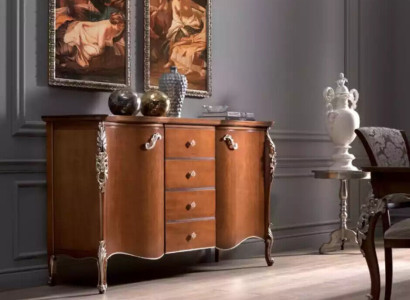 Sideboard Schränke Möbel Massive Italienische Holzschrank Braun Neu
