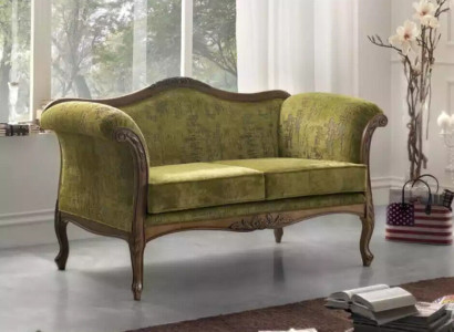 Sofa 2 Sitzer Textil Holz Polster Couch Sofas Design Luxus Neu Sofa