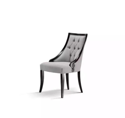 Stuhl Luxus Möbel Wohnzimmer Esszimmer Holz Möbel Grau Lehnstuhl Neu