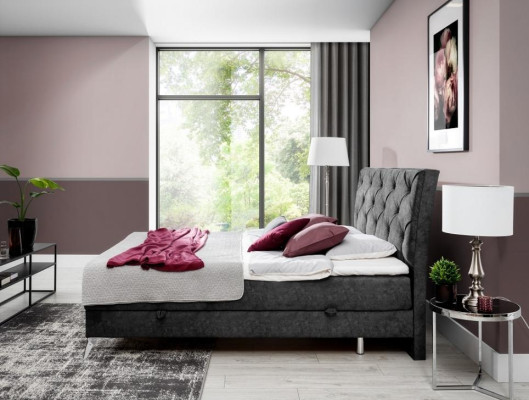 Bett Textil Polster Doppel Design Barock Modern Stil Chesterfield Betten Hotel