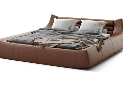 Designer Bett Doppel Betten Modernes Hotel Leder Stoff Doppelbett