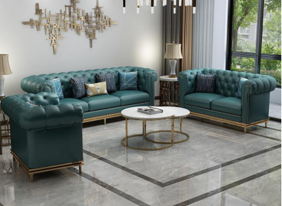 Chesterfield Sofagarnitur Polster sitz Garnituren 2tlg. Set 3+2 Sitzer Neu Couch