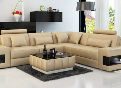 Design Ecksofa Deko Wohnzimmer Möbel Moderne Eckcouch Lederpolster Couch