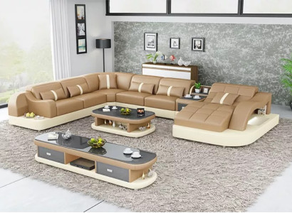 Design Sofa Komplettset Garnitur Polster Ecksofa Eckcouch Couch Sideboard