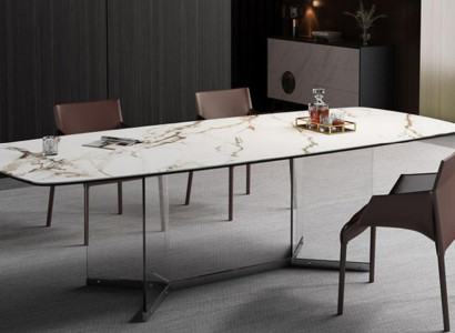Design Marmortisch Wohn Tische Ess Zimmer Edelstahl Tisch Moderner Esstisch