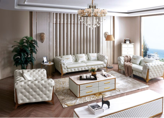 Luxus Chesterfield Sofagarnitur 3+2+1 Sitzer Möbel Couch