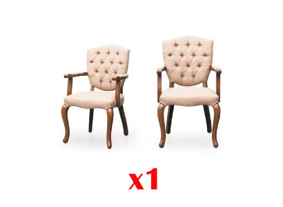 Esszimmerstuhl Lehnstuhl Sessel Stuhl Design Polsterstuhl Braun Stühle