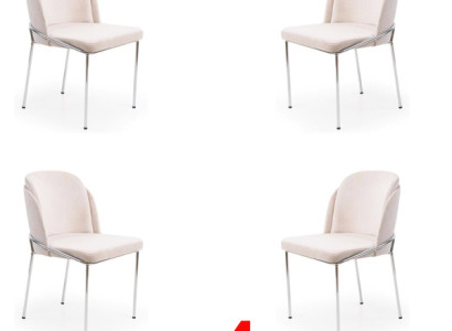 Stuhl 4X Stühle Gruppe Garnitur Esszimmer Sessel italienischer Stil