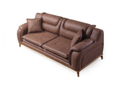 Sofa Braun 3 Sitzer Wohnzimmer Klassische Design Luxus Italienischer Stil 3er