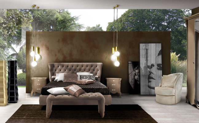 Bett Polster Design Luxus Doppel Hotel Betten Chesterfield Schlaf Zimmer