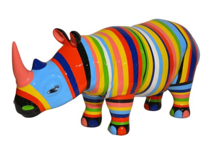  Designer Figur Statue Moderne Figuren Dekoration Nashorn Garten Skulpturen Neu