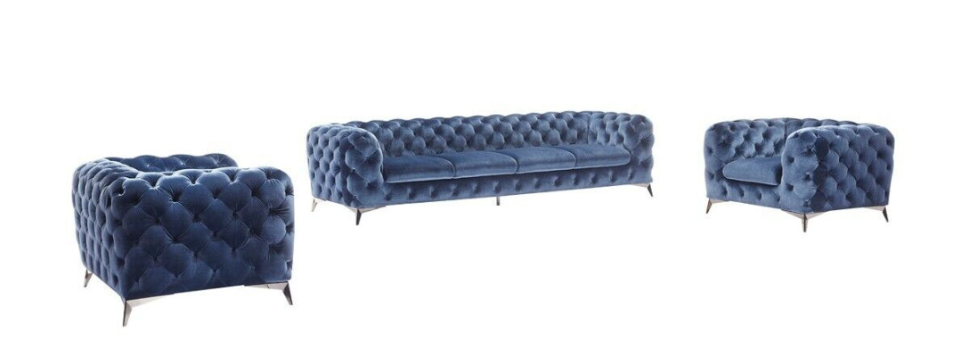Sofa Chesterfield Couch Polster Garnitur Textil 2+1 designer Couchen Neu XXL Big