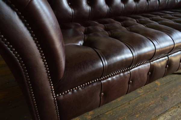 Sofa 4 Sitzer Couch design Chesterfield Polster Sitz Garnitur Leder Textil Neu