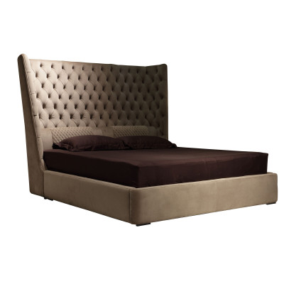Englisches Großes Bett Chesterfield Doppelbett Designer Hotel Samt Möbel