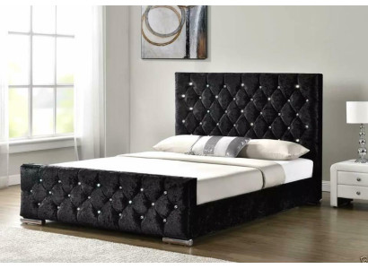 Chesterfield Hotel Doppel Leder Bett Schlafzimmer Polster Luxus Betten 140x200cm